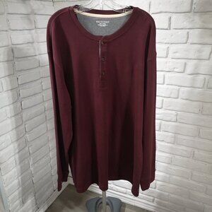 Britches Men's Size 2X Tall Burgundy Straight Fit Long Sleeves Pullover